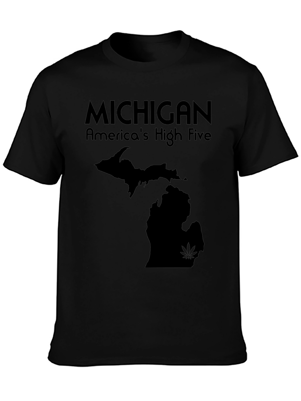 Michigan Americas High Five Black T-Shirt