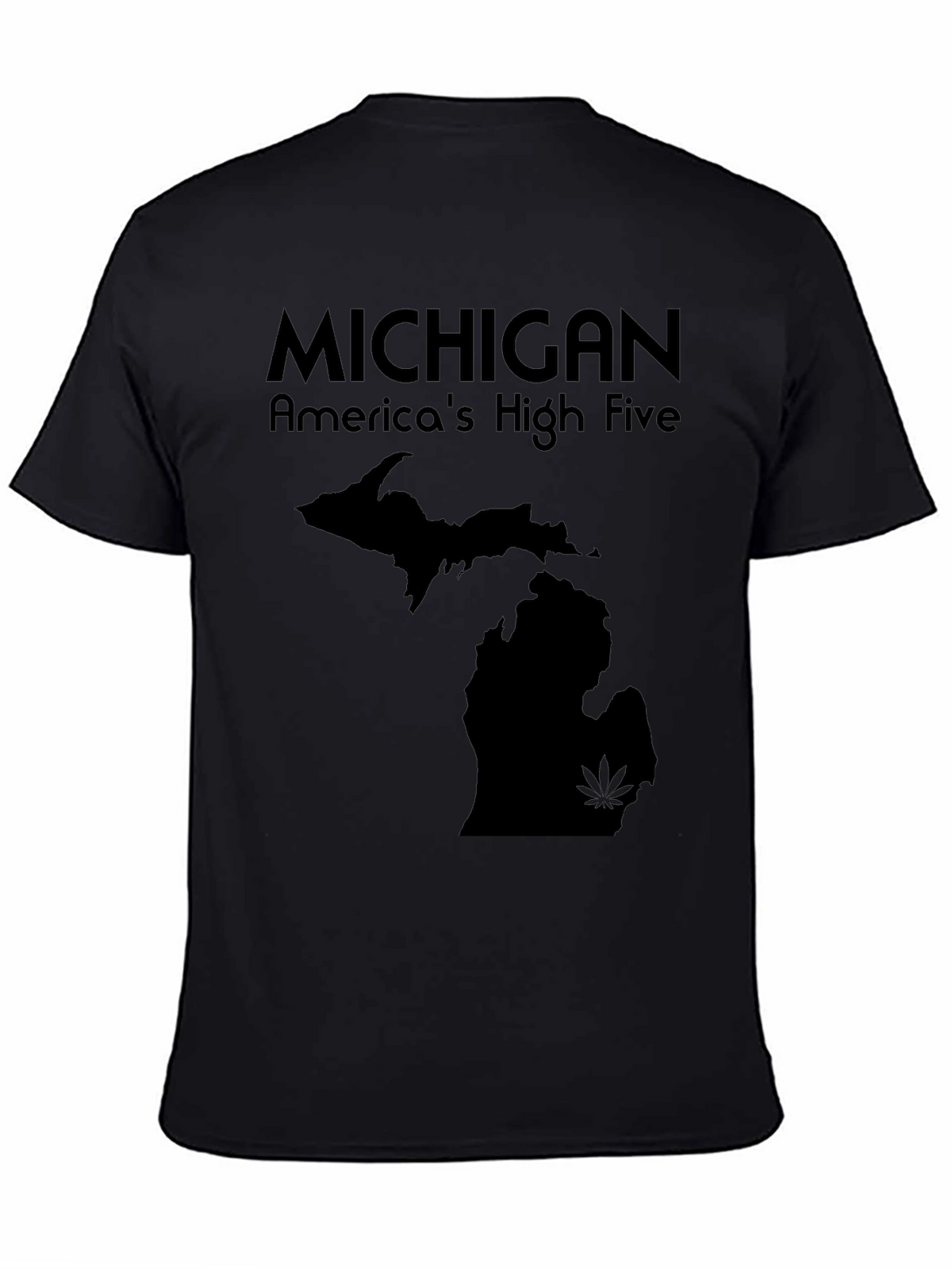 Michigan Americas High Five Black T-Shirt