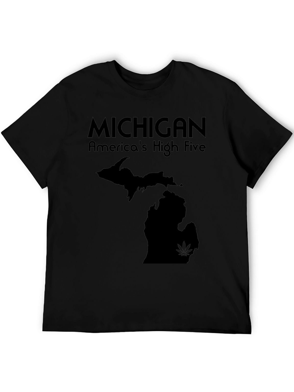 Michigan Americas High Five Black T-Shirt