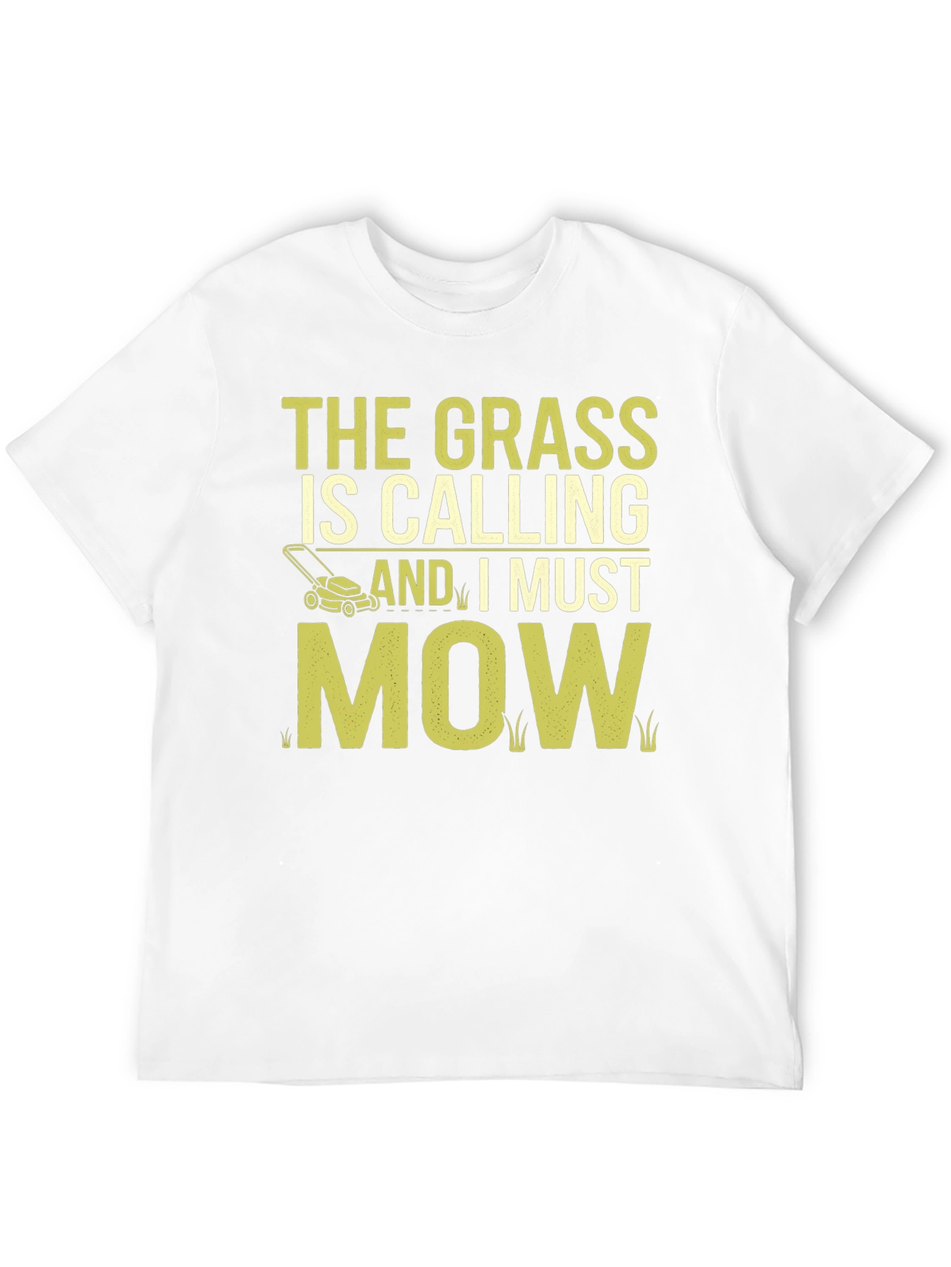 The Grass Is Calling Funny Lawn Mowing T-Shirt