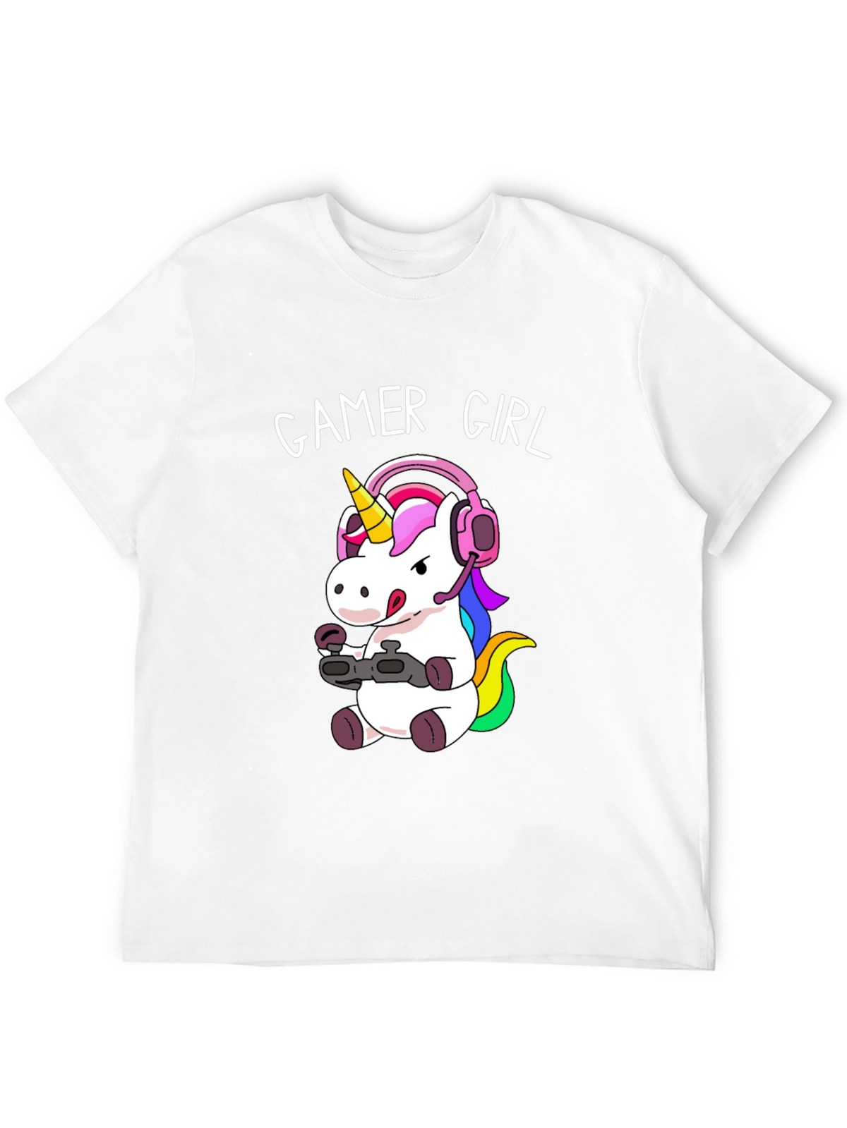 Gamer Girl Unicorn T-Shirt - Black