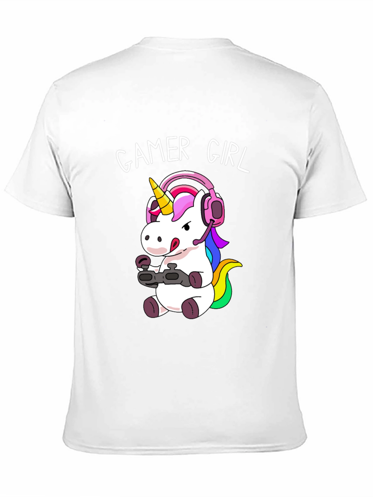 Gamer Girl Unicorn T-Shirt - Black