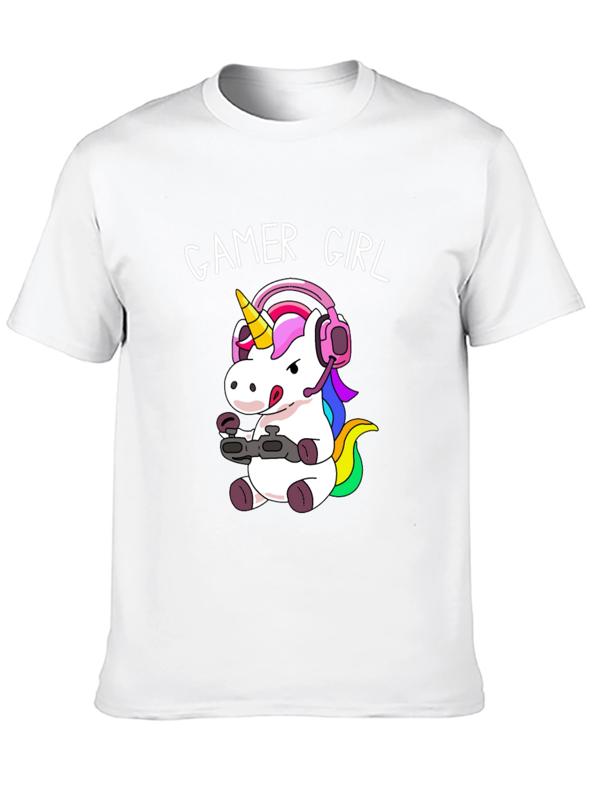 Gamer Girl Unicorn T-Shirt - Black