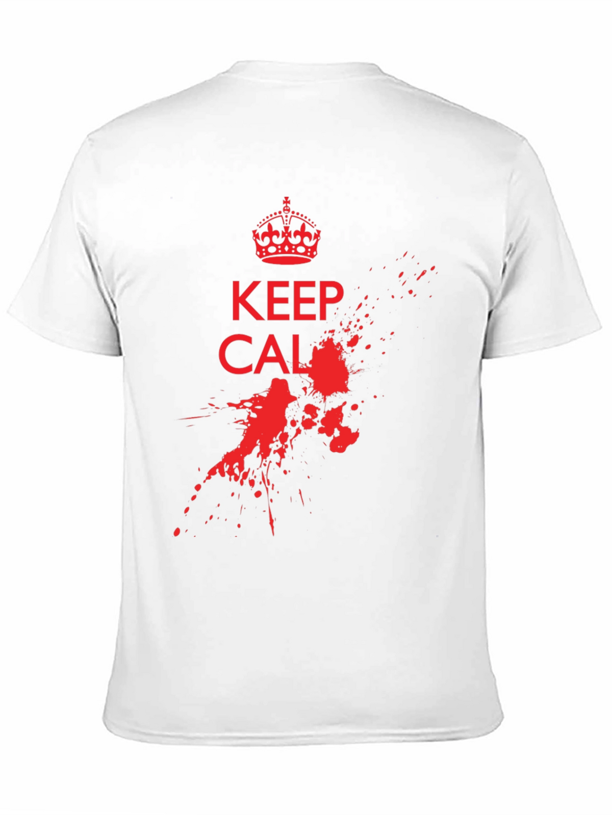 Keep Calm T-Shirt - Red Ink Splatter Graphic Tee