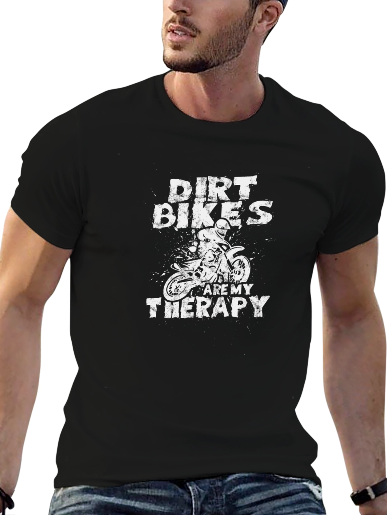Dirt Bikes Therapy Graphic Tee