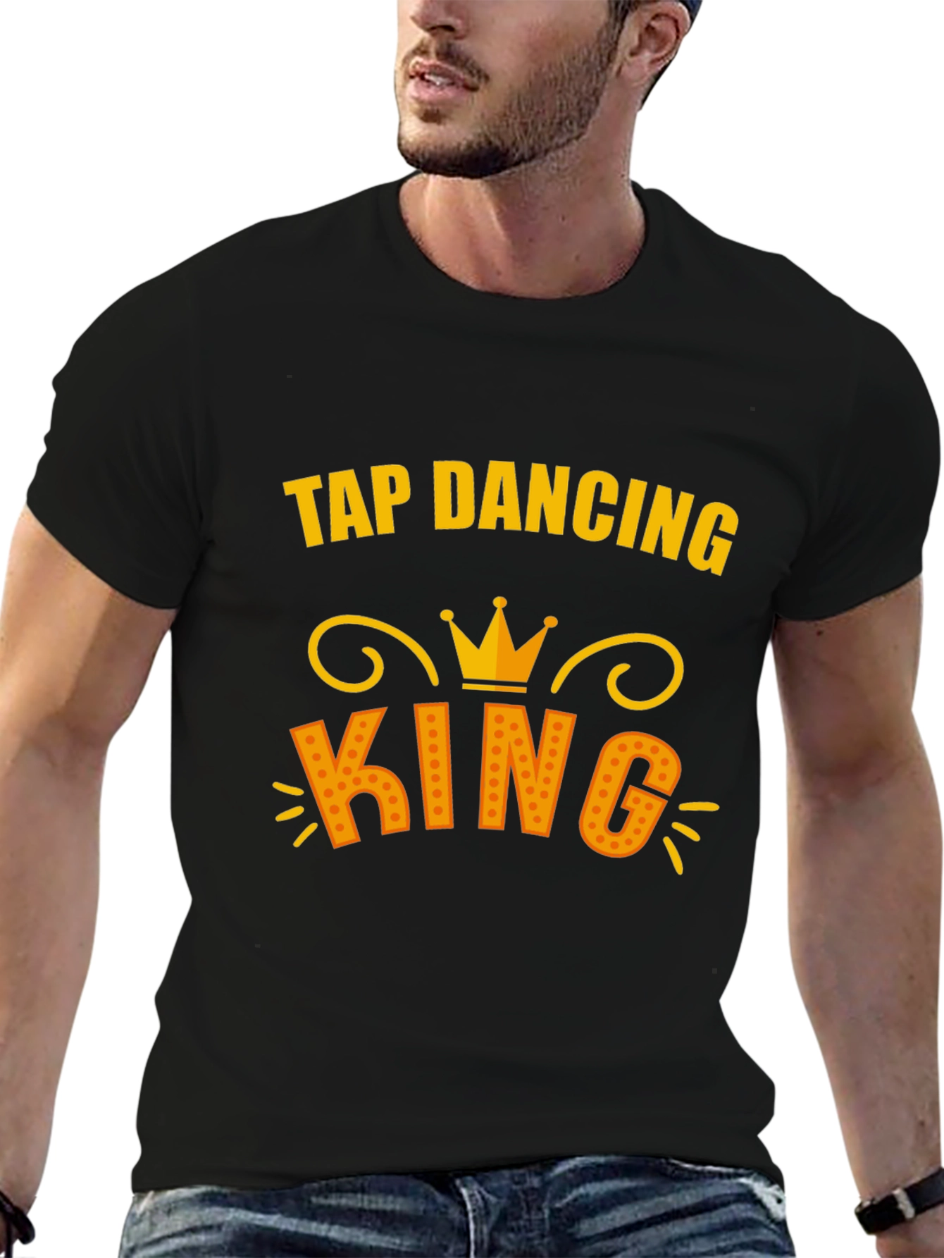 Tap Dancing King T-Shirt - Black Cotton Tee