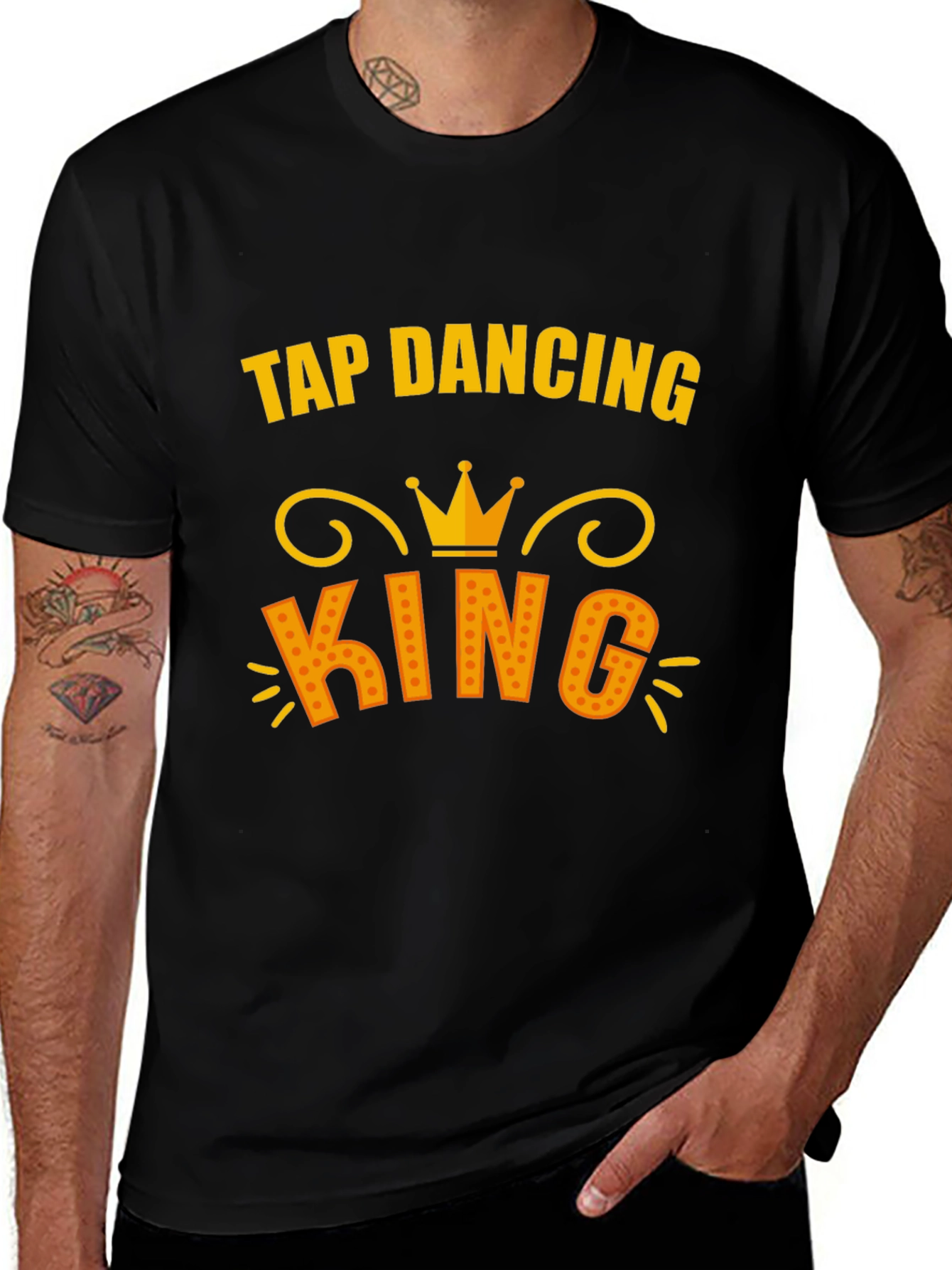 Tap Dancing King T-Shirt - Black Cotton Tee