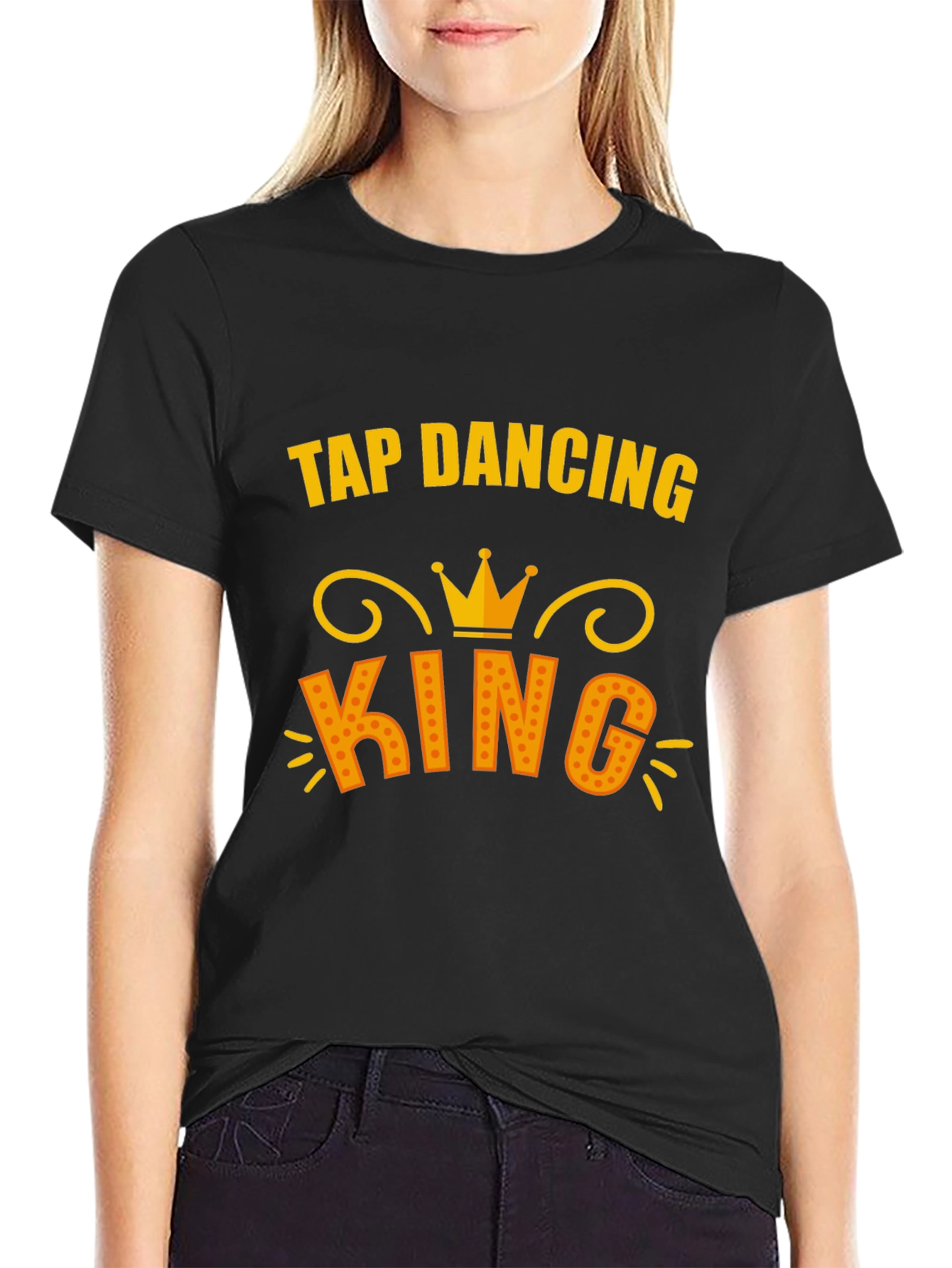 Tap Dancing King T-Shirt - Black Cotton Tee