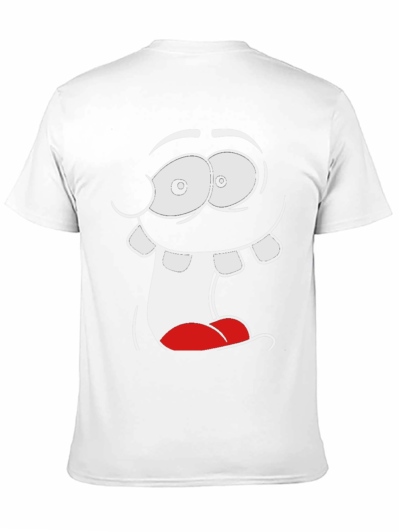 Cartoon Face Graphic Tee - Black