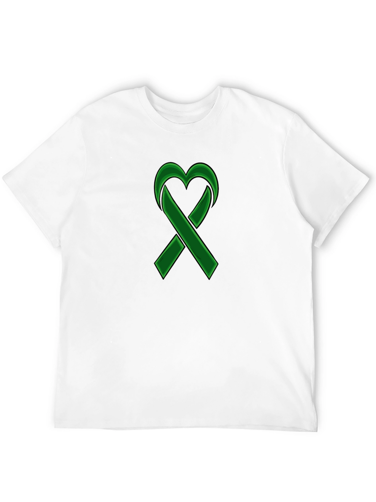 Green Ribbon Heart Awareness T-Shirt