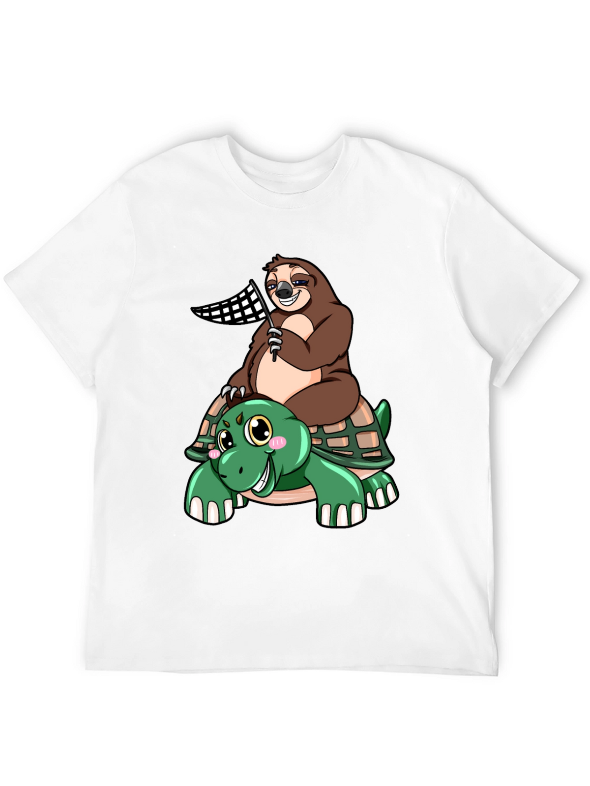 Sloth Riding Turtle T-Shirt - Slow & Steady Wins!