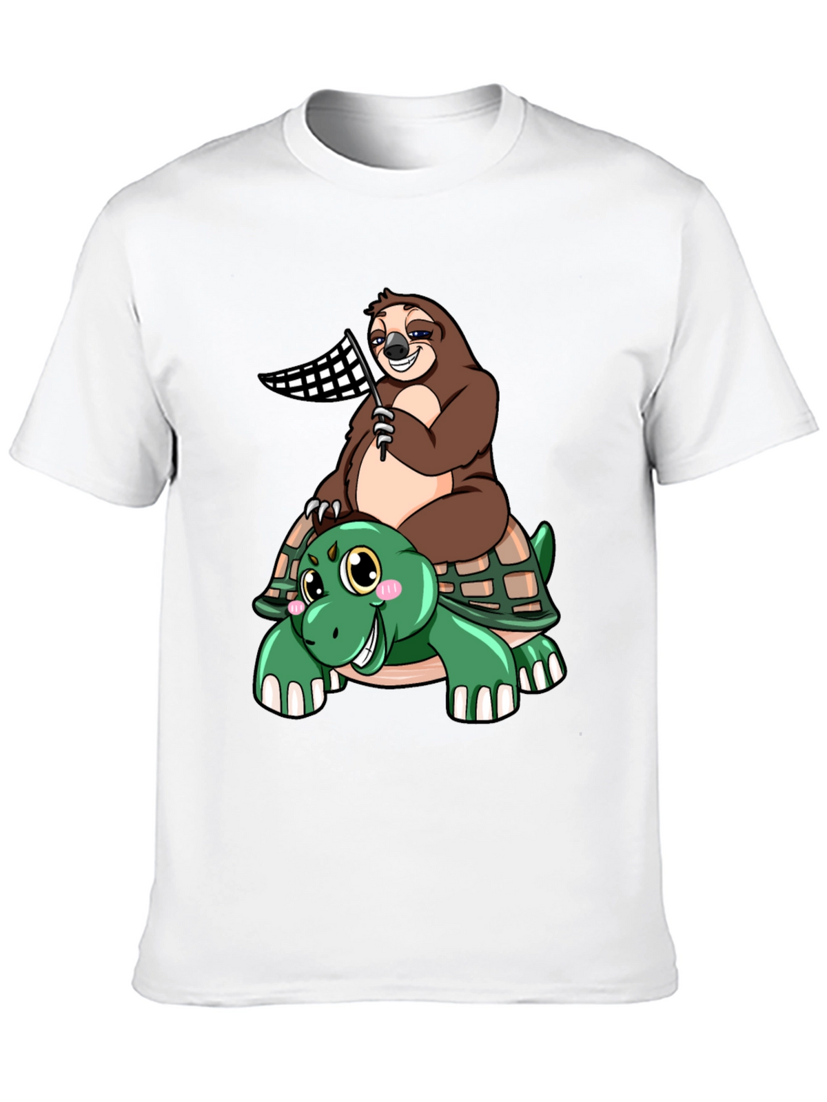 Sloth Riding Turtle T-Shirt - Slow & Steady Wins!