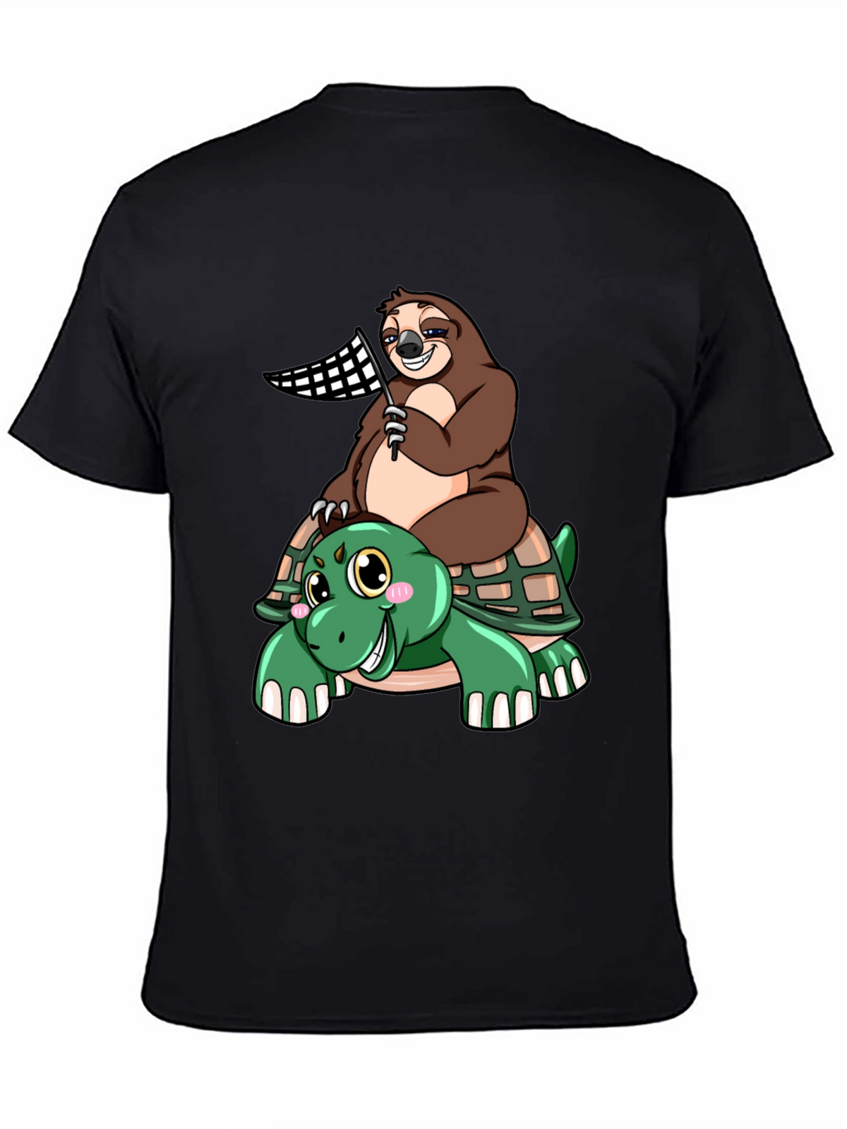 Sloth Riding Turtle T-Shirt - Slow & Steady Wins!