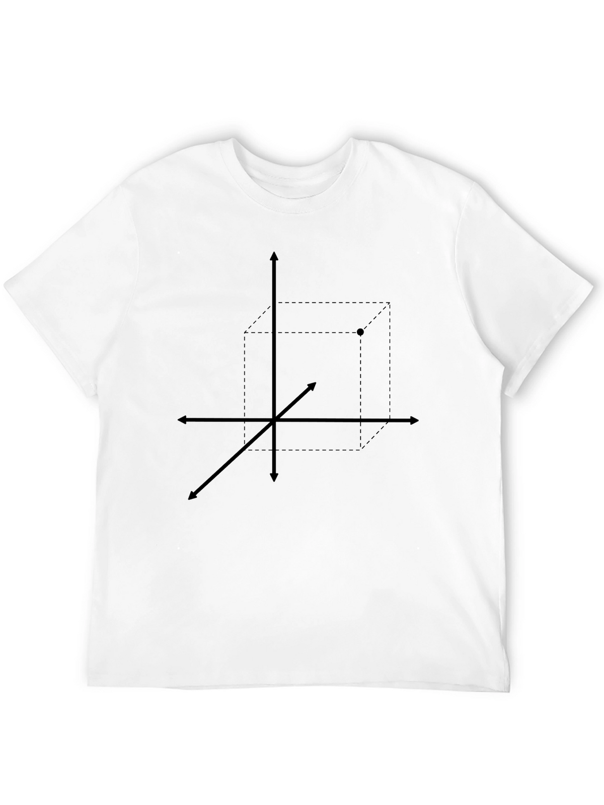 Black T-Shirt with 3D Cube Design