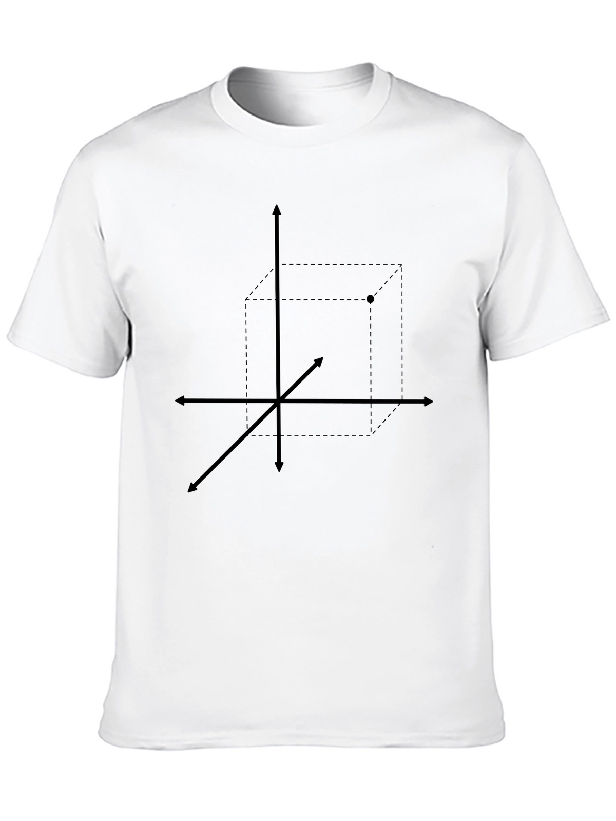 Black T-Shirt with 3D Cube Design