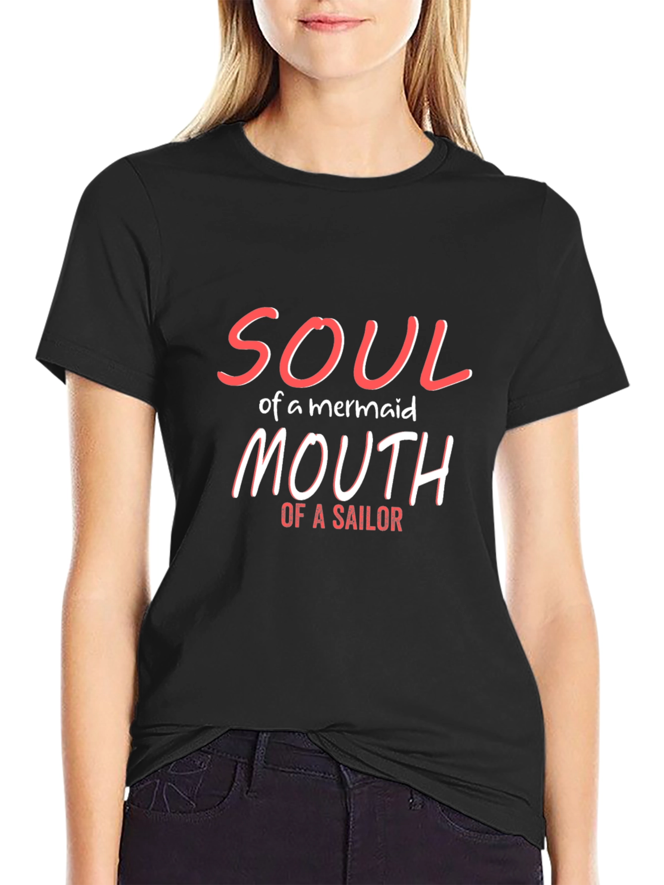 Soul of a Mermaid T-Shirt - Black Graphic Tee