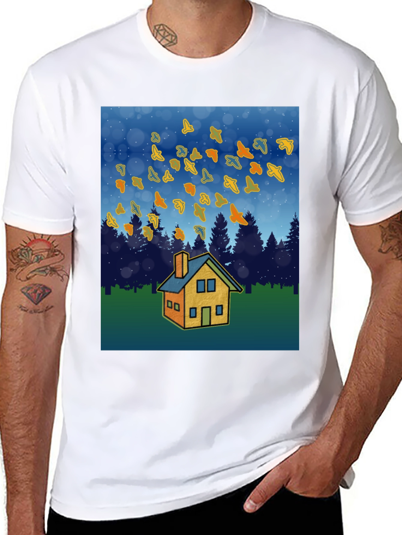 Autumn Home T-Shirt - Cozy Fall Design