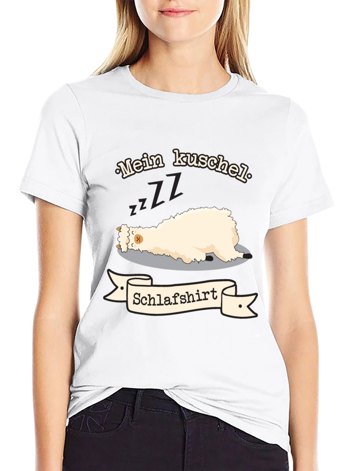 Mein Kuschel Schlafshirt - Sleeping Llama T-Shirt