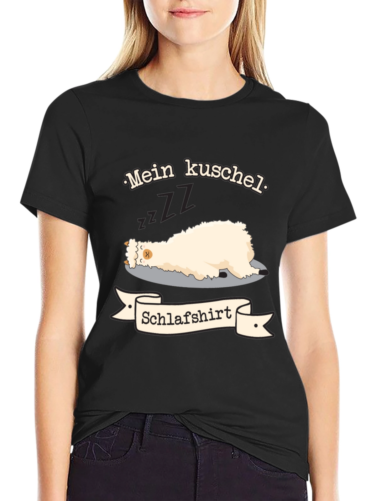 Mein Kuschel Schlafshirt - Sleeping Llama T-Shirt