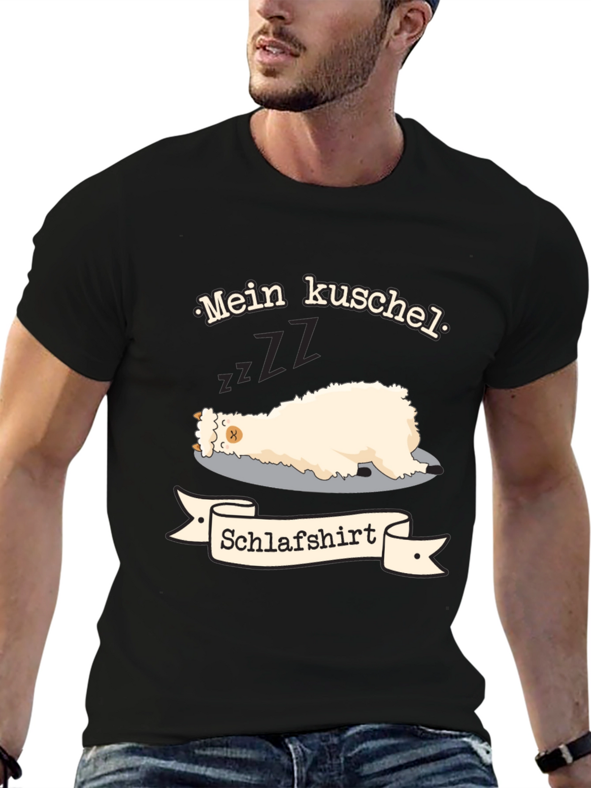 Mein Kuschel Schlafshirt - Sleeping Llama T-Shirt