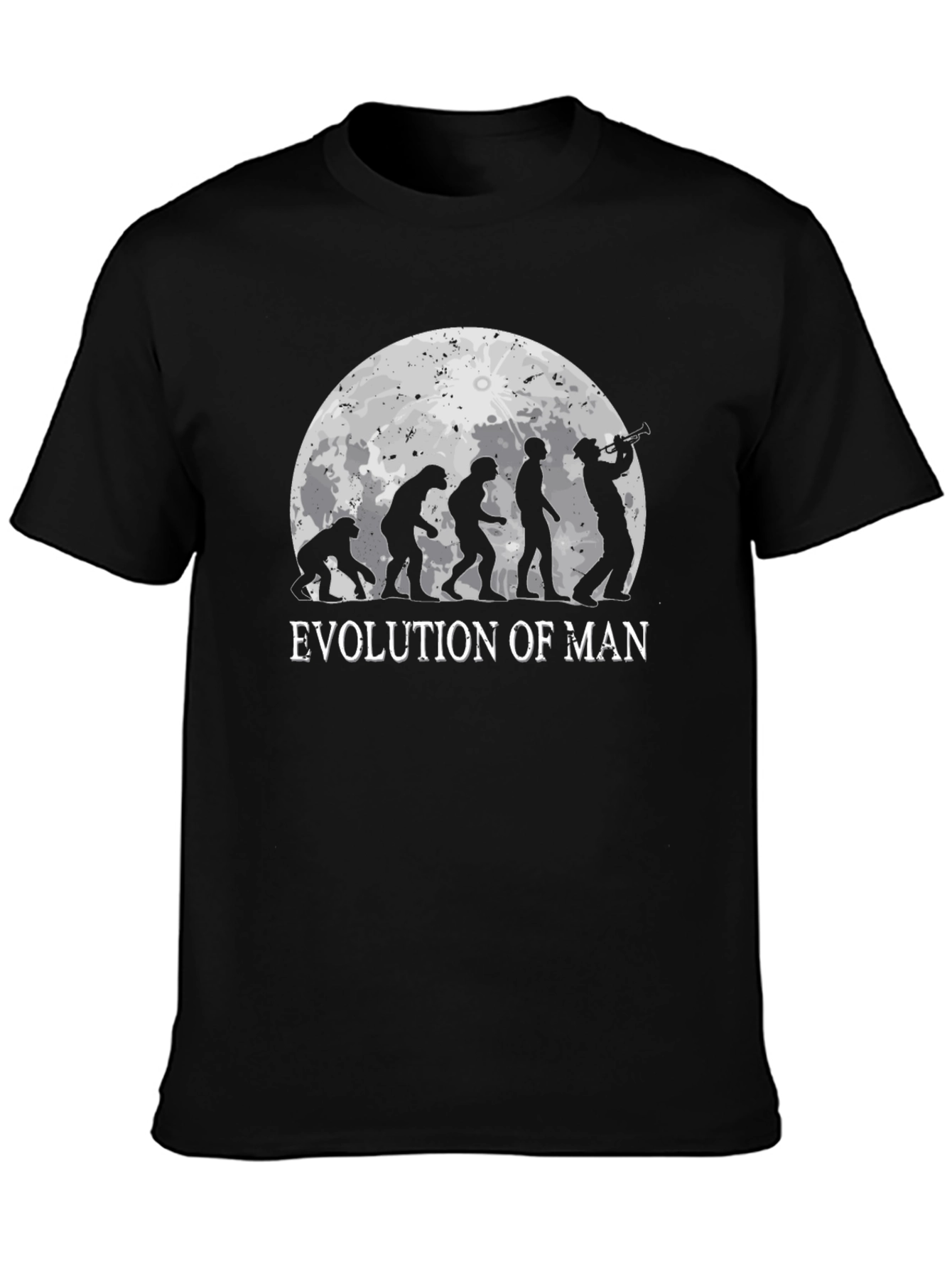 Evolution of Man T-Shirt: Humorous Musical Design