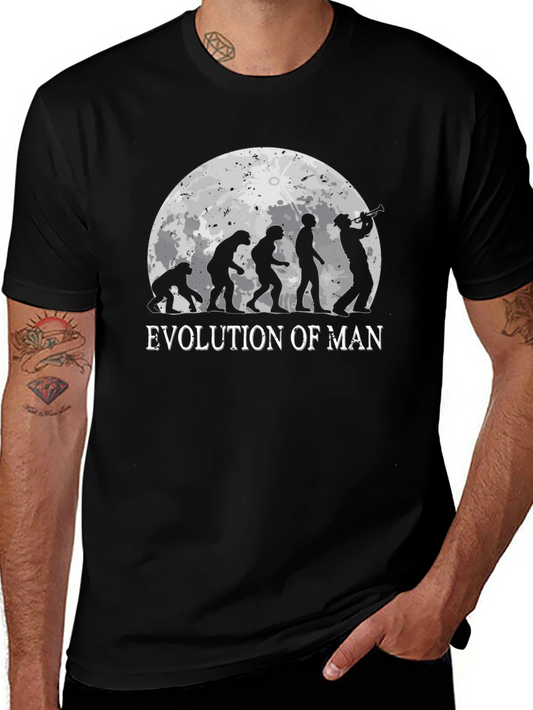 Evolution of Man T-Shirt: Humorous Musical Design