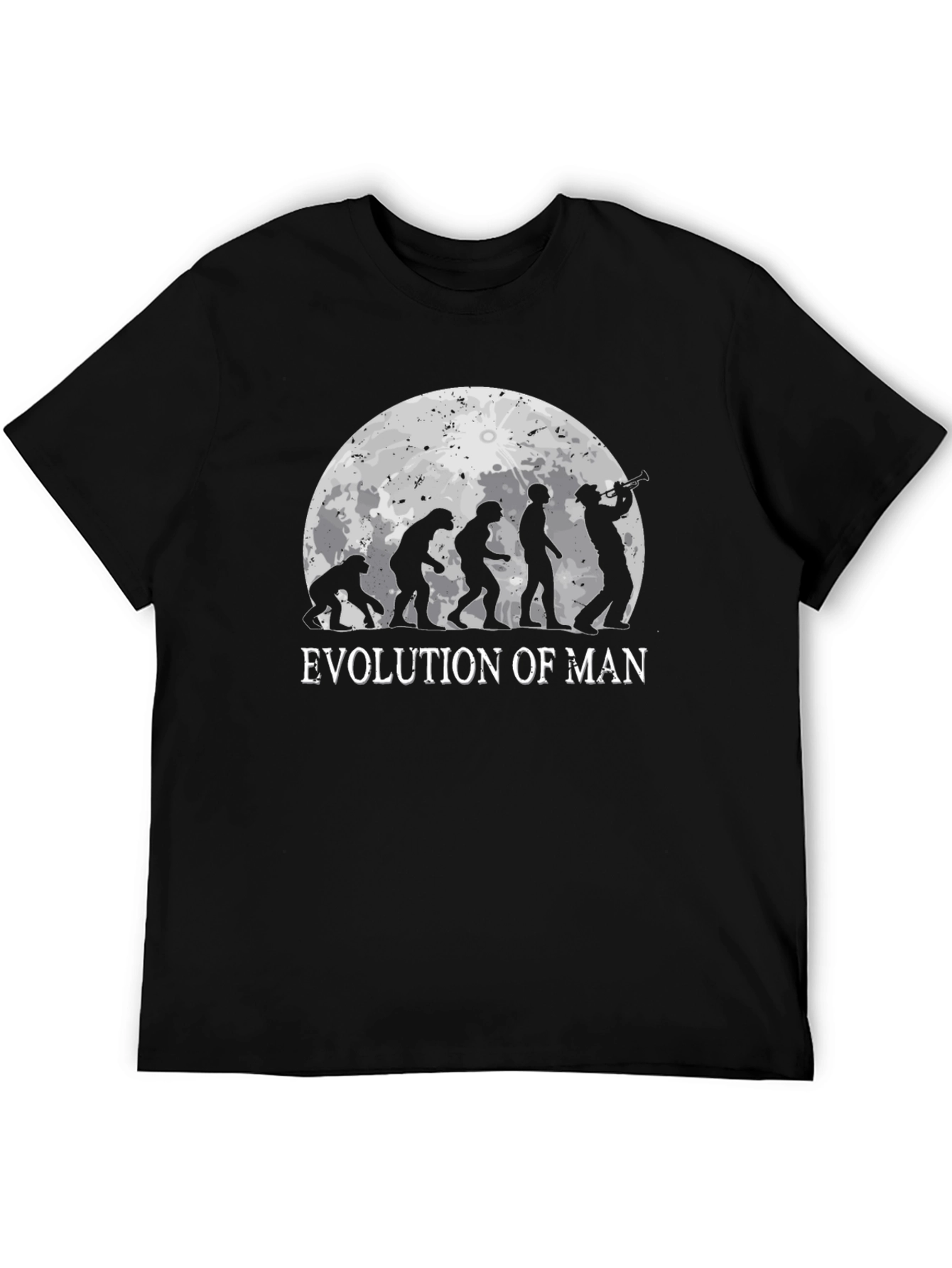 Evolution of Man T-Shirt: Humorous Musical Design
