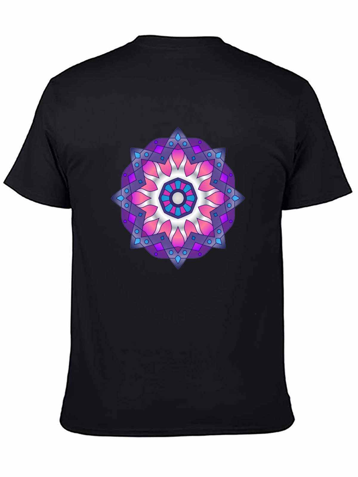 Mandala T-Shirt - Black Cotton Blend Graphic Tee
