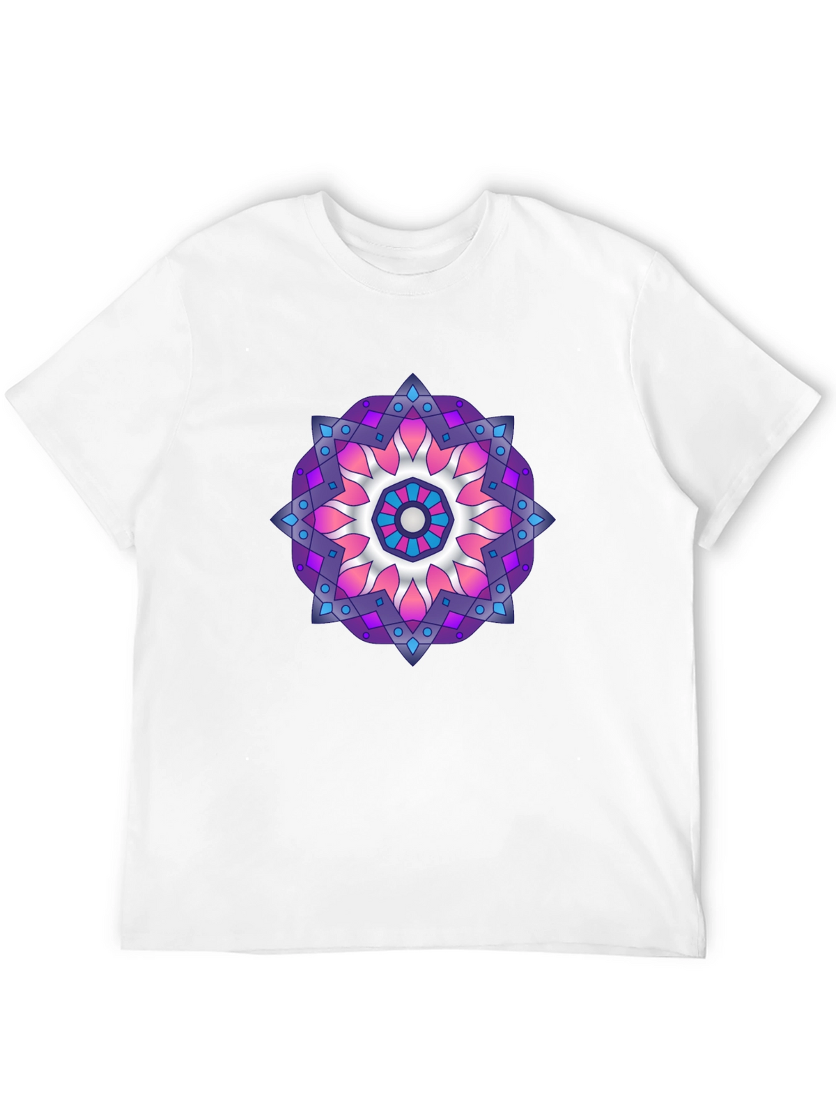 Mandala T-Shirt - Black Cotton Blend Graphic Tee