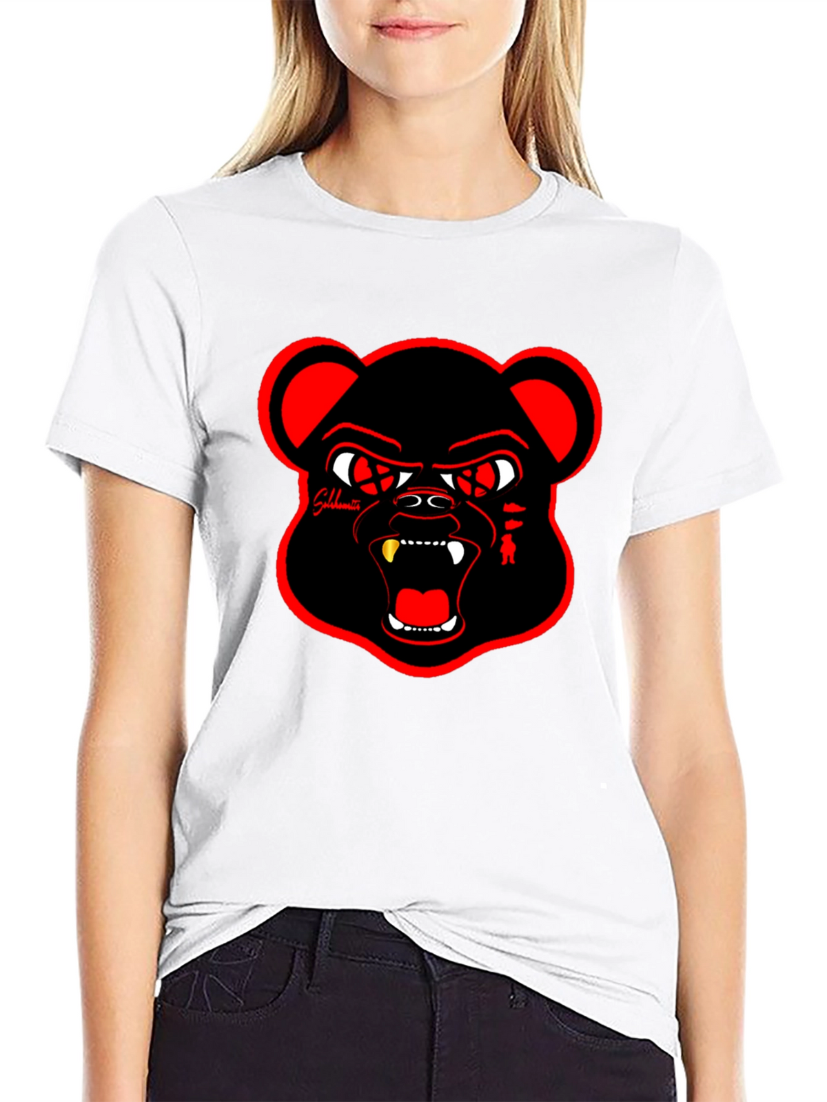 Bold Graphic Tee - Angry Bear Design