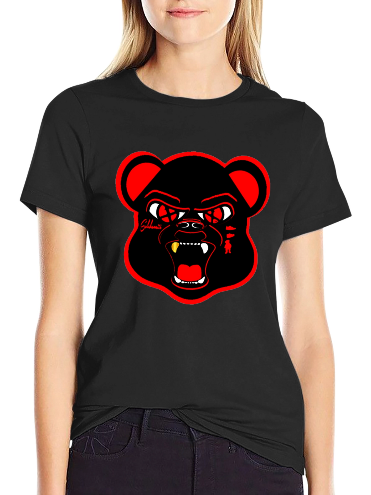 Bold Graphic Tee - Angry Bear Design
