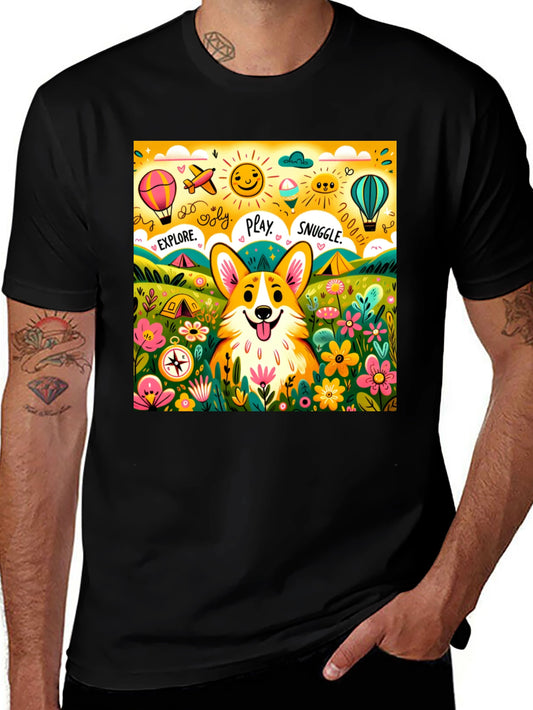 Corgi Adventure T-Shirt - Explore Play Snuggle!