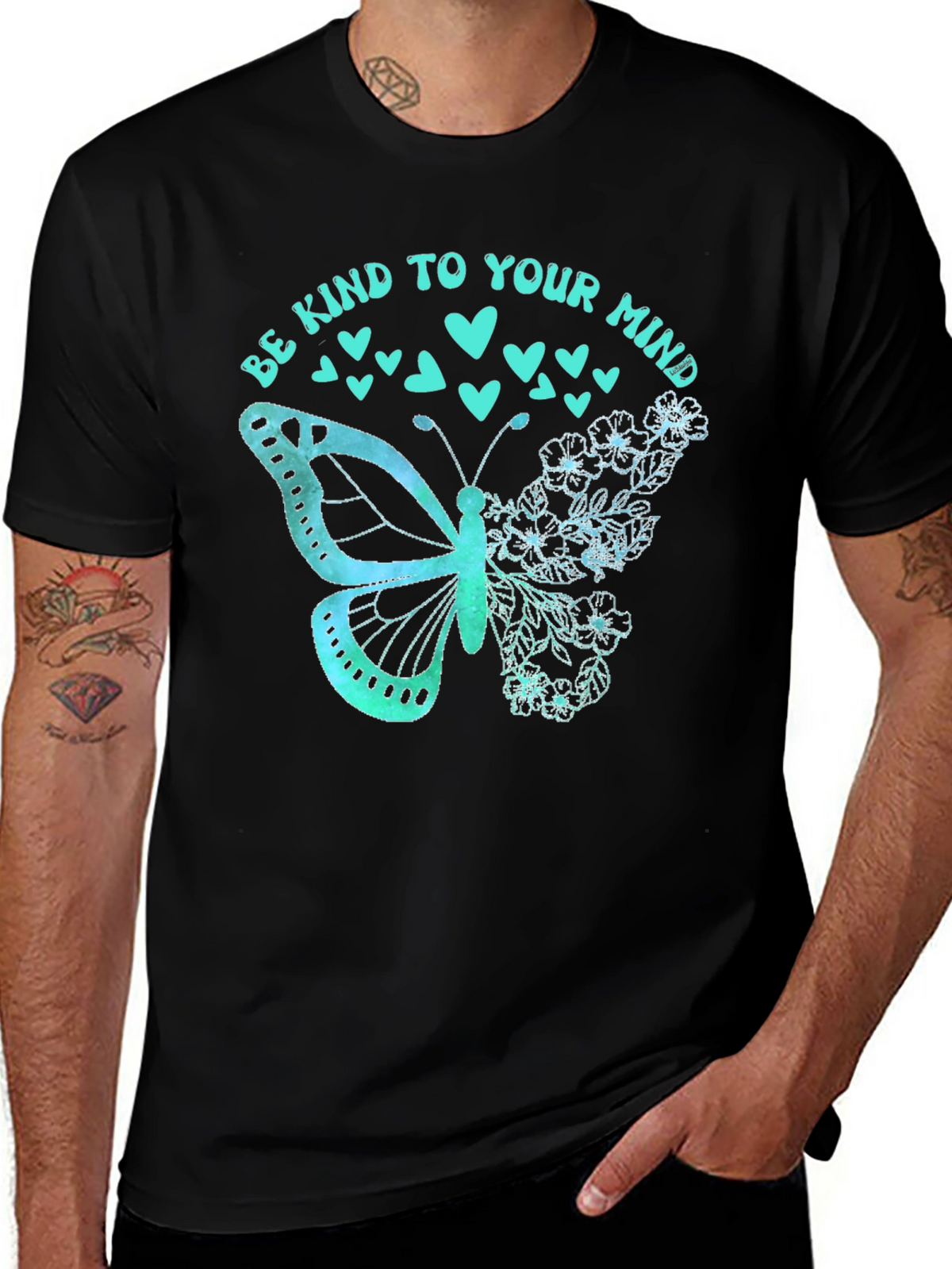 Be Kind To Your Mind Butterfly Graphic Tee