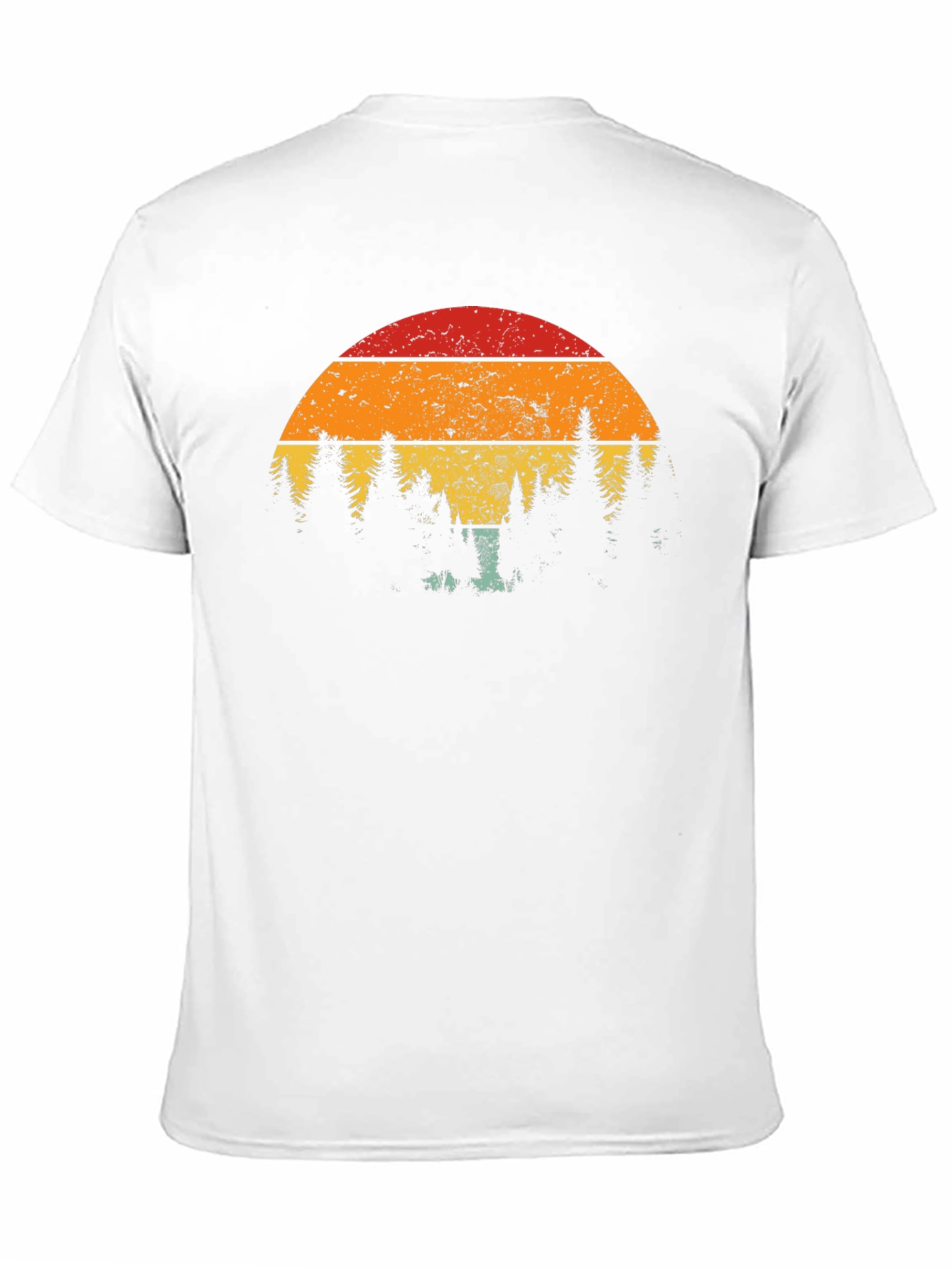 Retro Sunset Tree Graphic T-Shirt