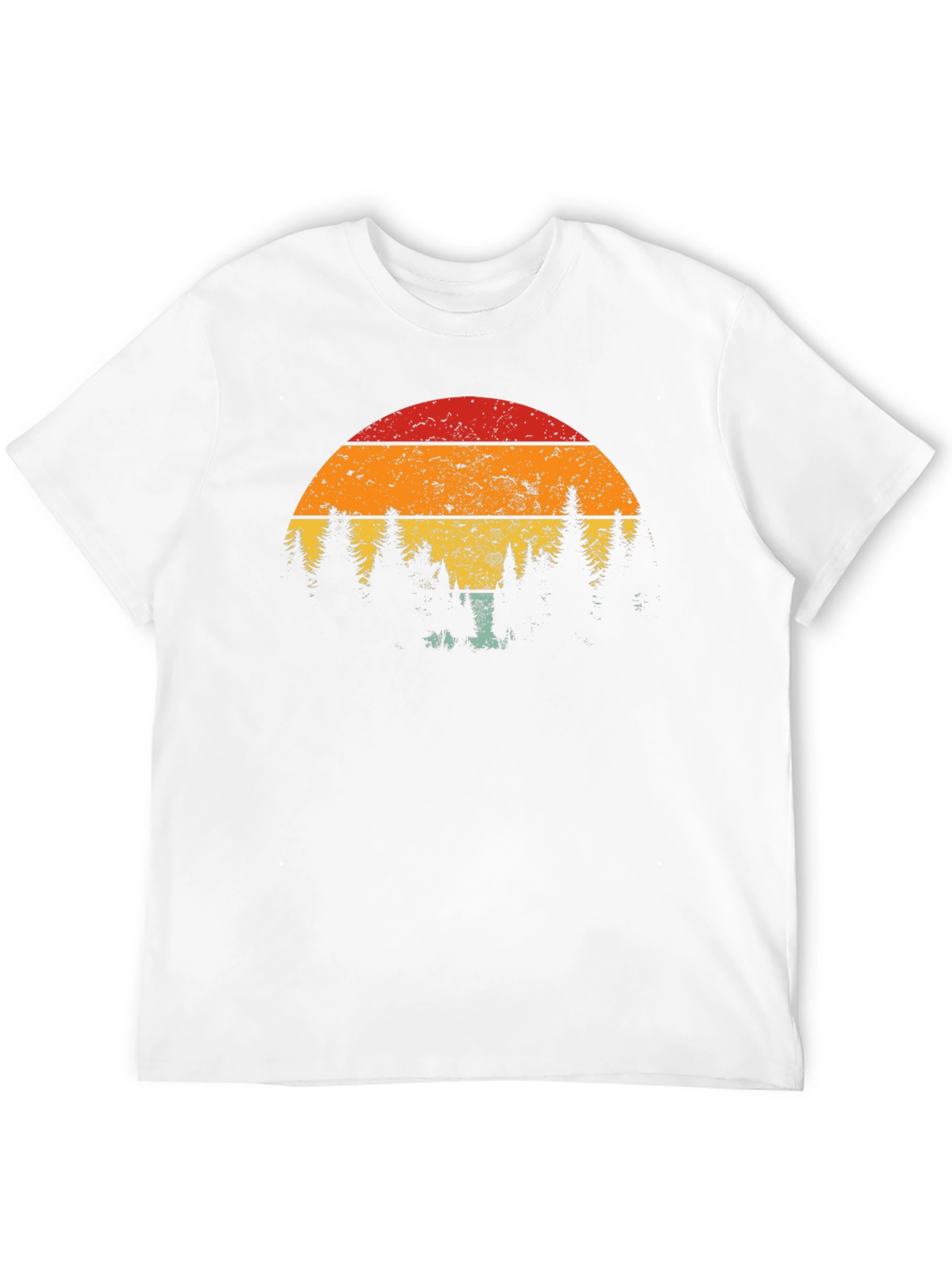 Retro Sunset Tree Graphic T-Shirt