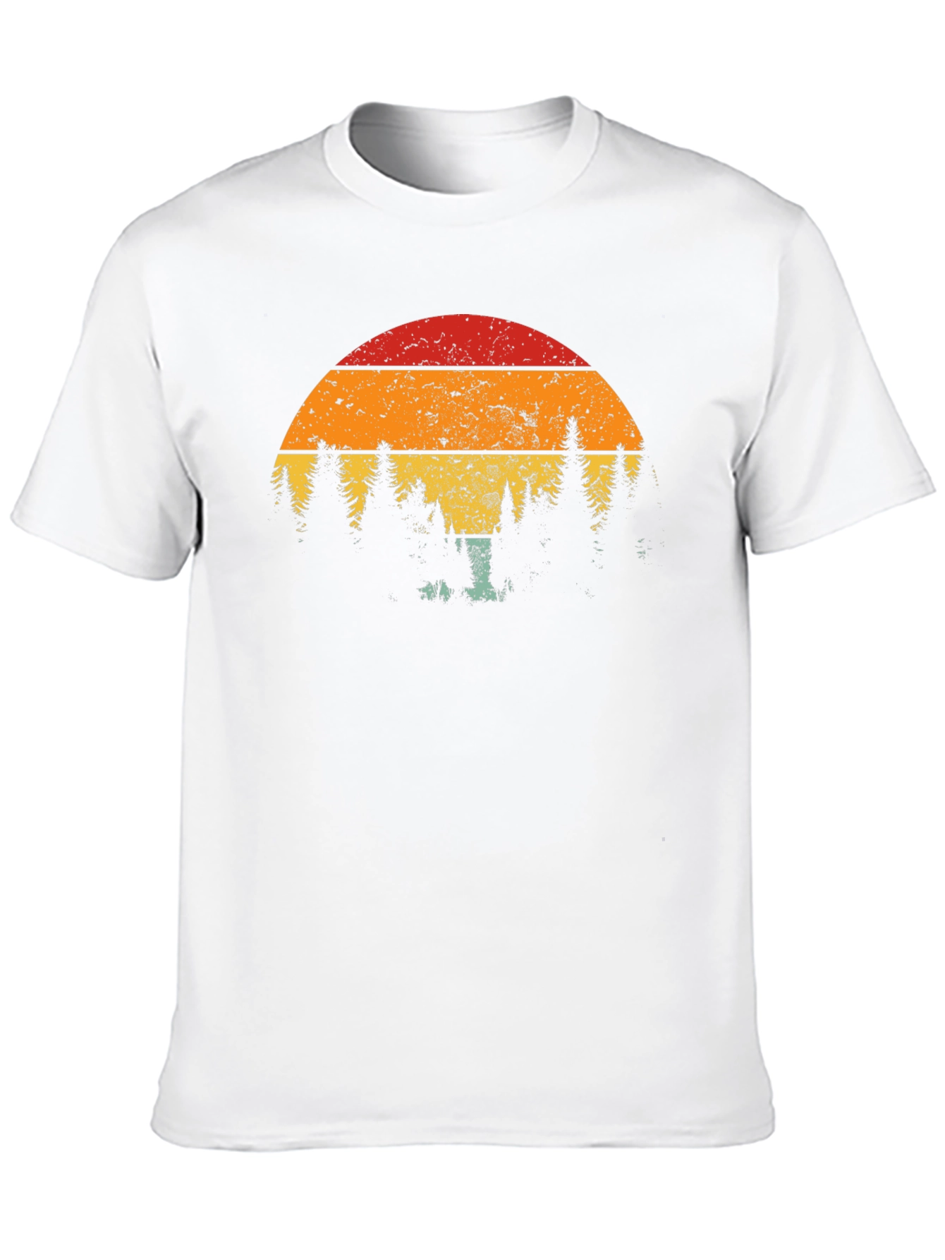 Retro Sunset Tree Graphic T-Shirt