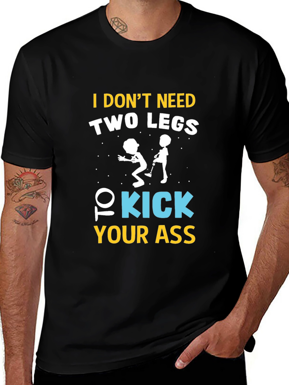 Funny One-Legged Kicking T-Shirt