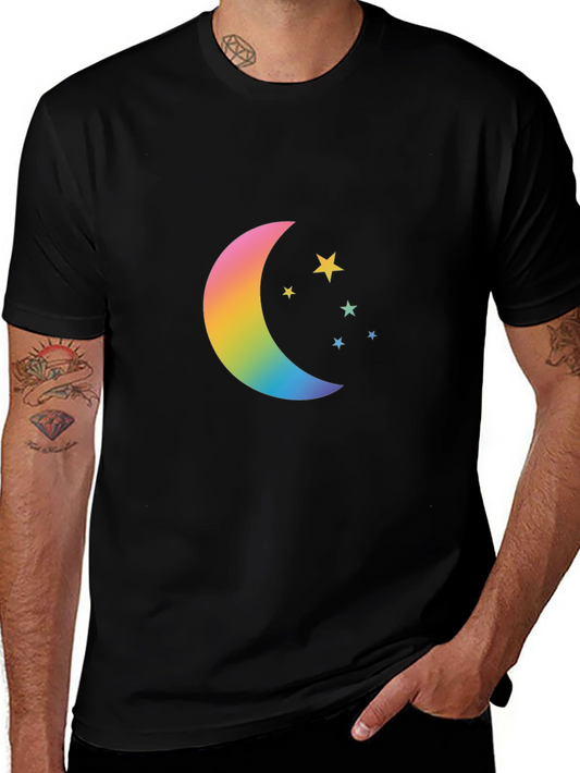 Rainbow Moon & Stars Graphic Tee
