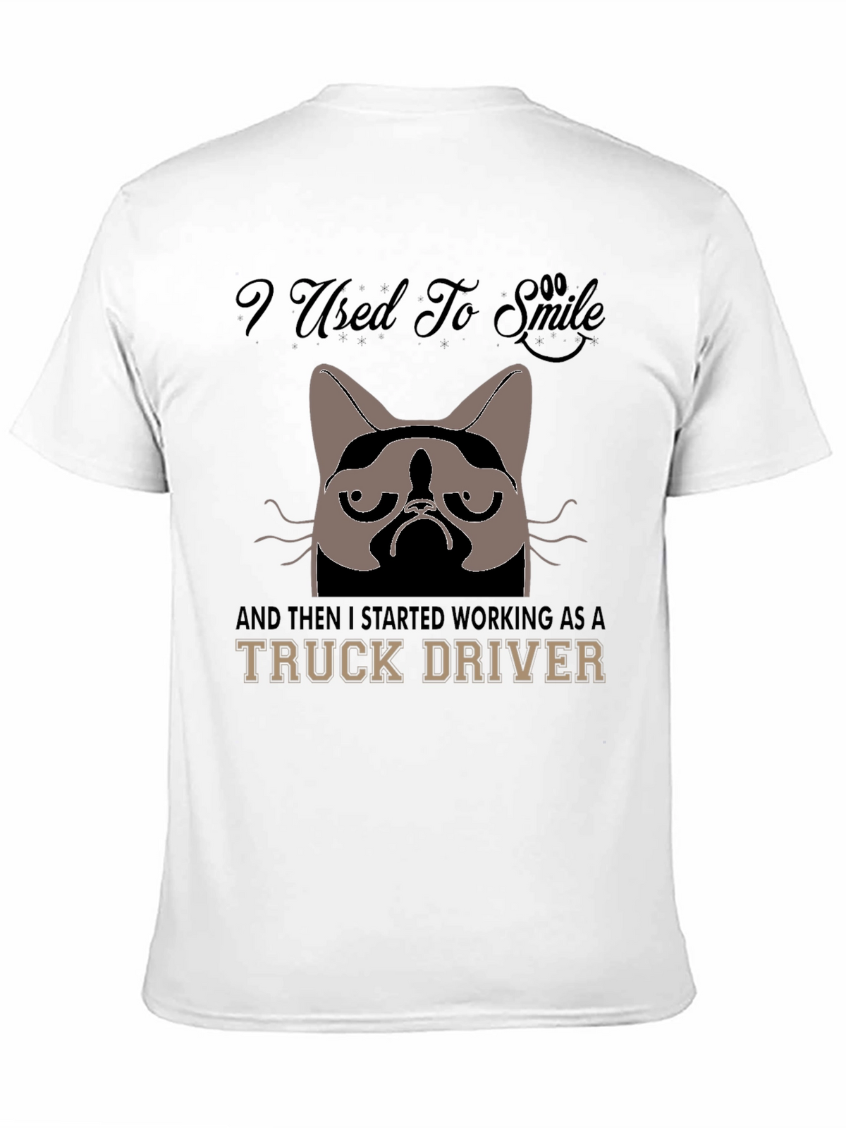 Grumpy Cat Truck Driver Graphic T-Shirt