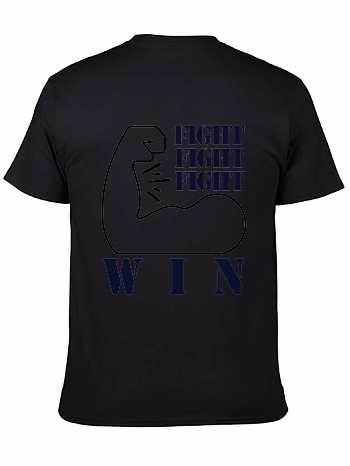 Fight Win Graphic Tee - Black