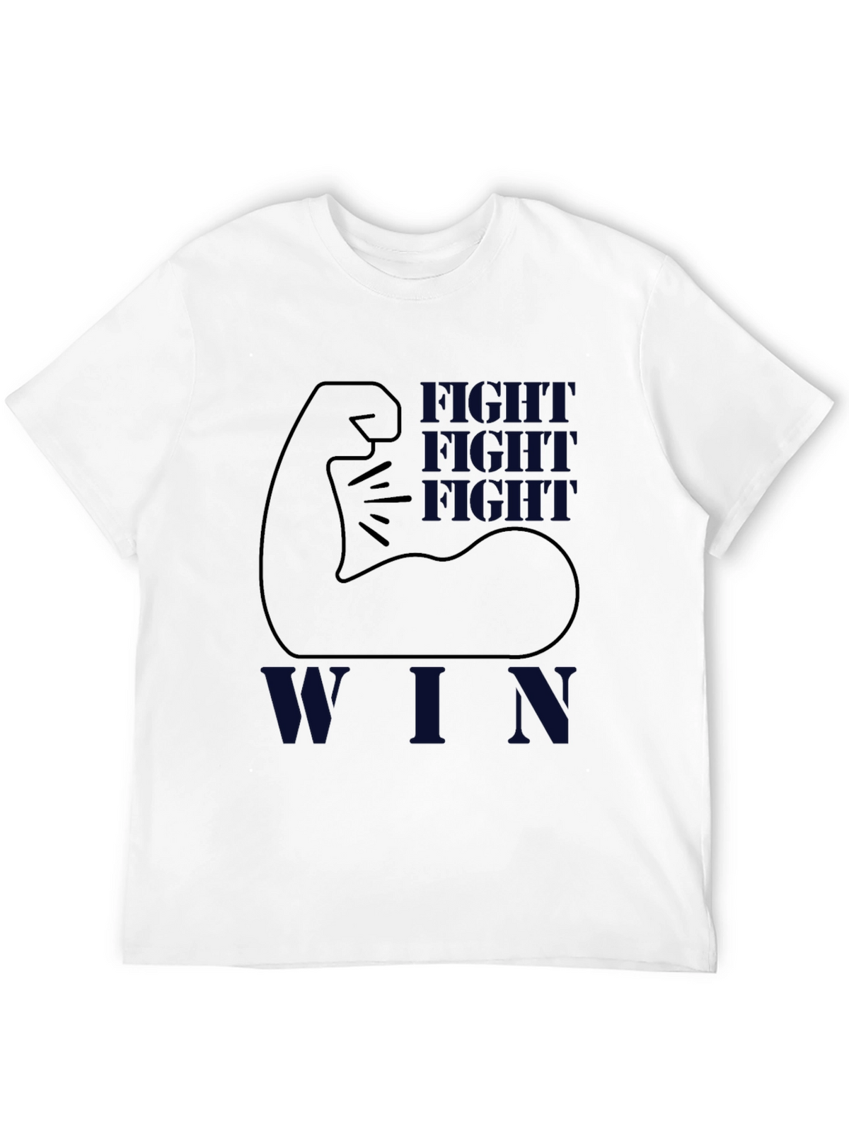 Fight Win Graphic Tee - Black