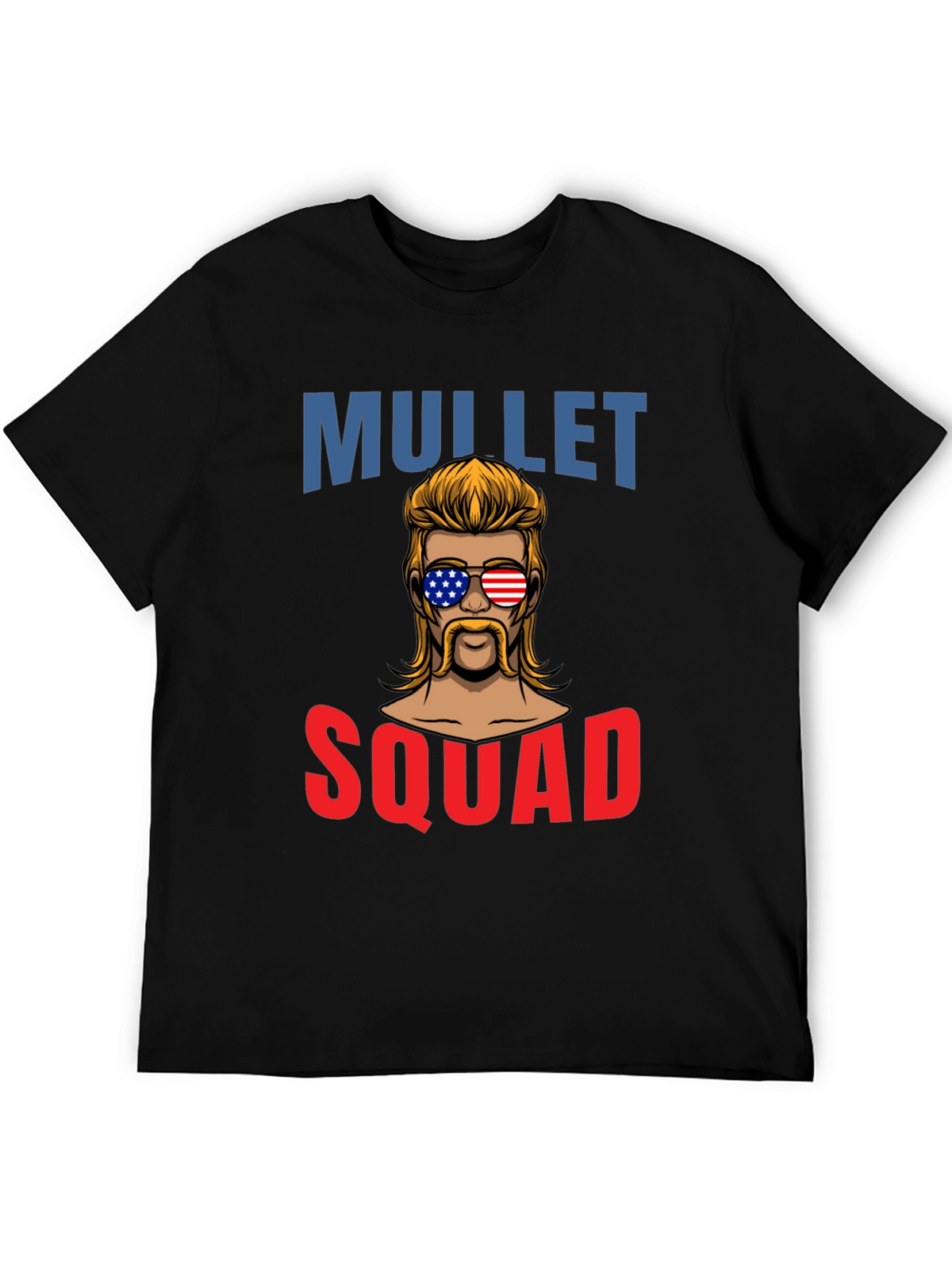 Mullet Squad T-Shirt - Patriotic Retro Design