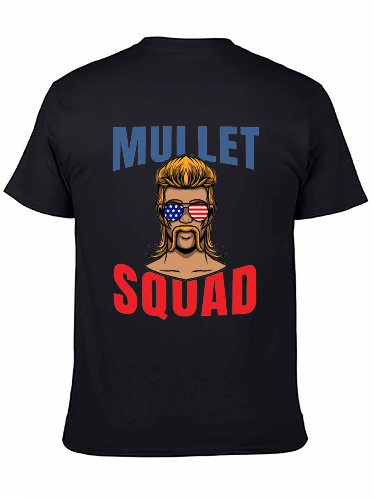 Mullet Squad T-Shirt - Patriotic Retro Design