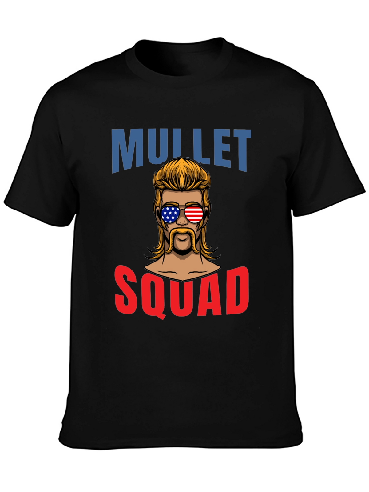 Mullet Squad T-Shirt - Patriotic Retro Design