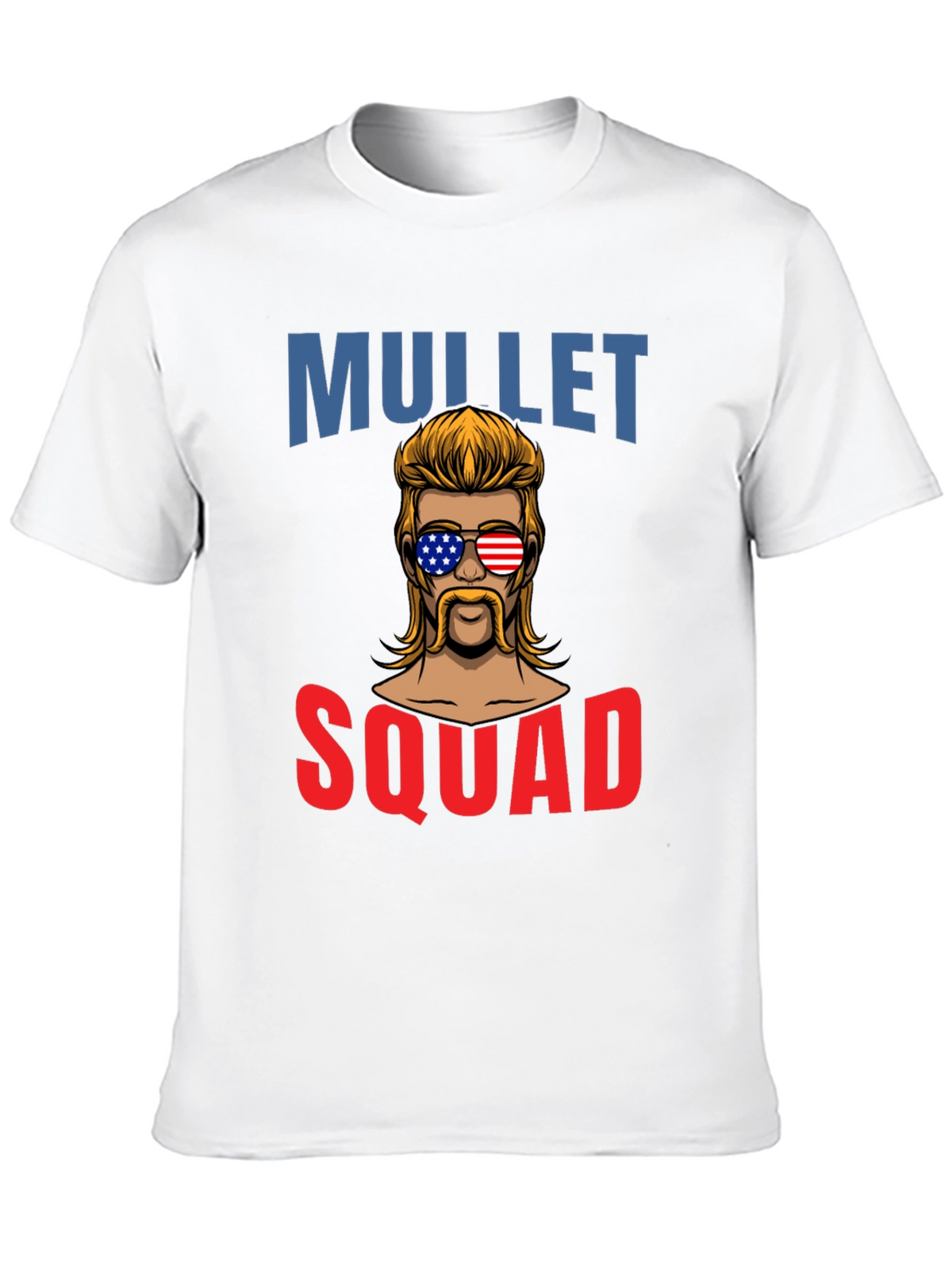 Mullet Squad T-Shirt - Patriotic Retro Design