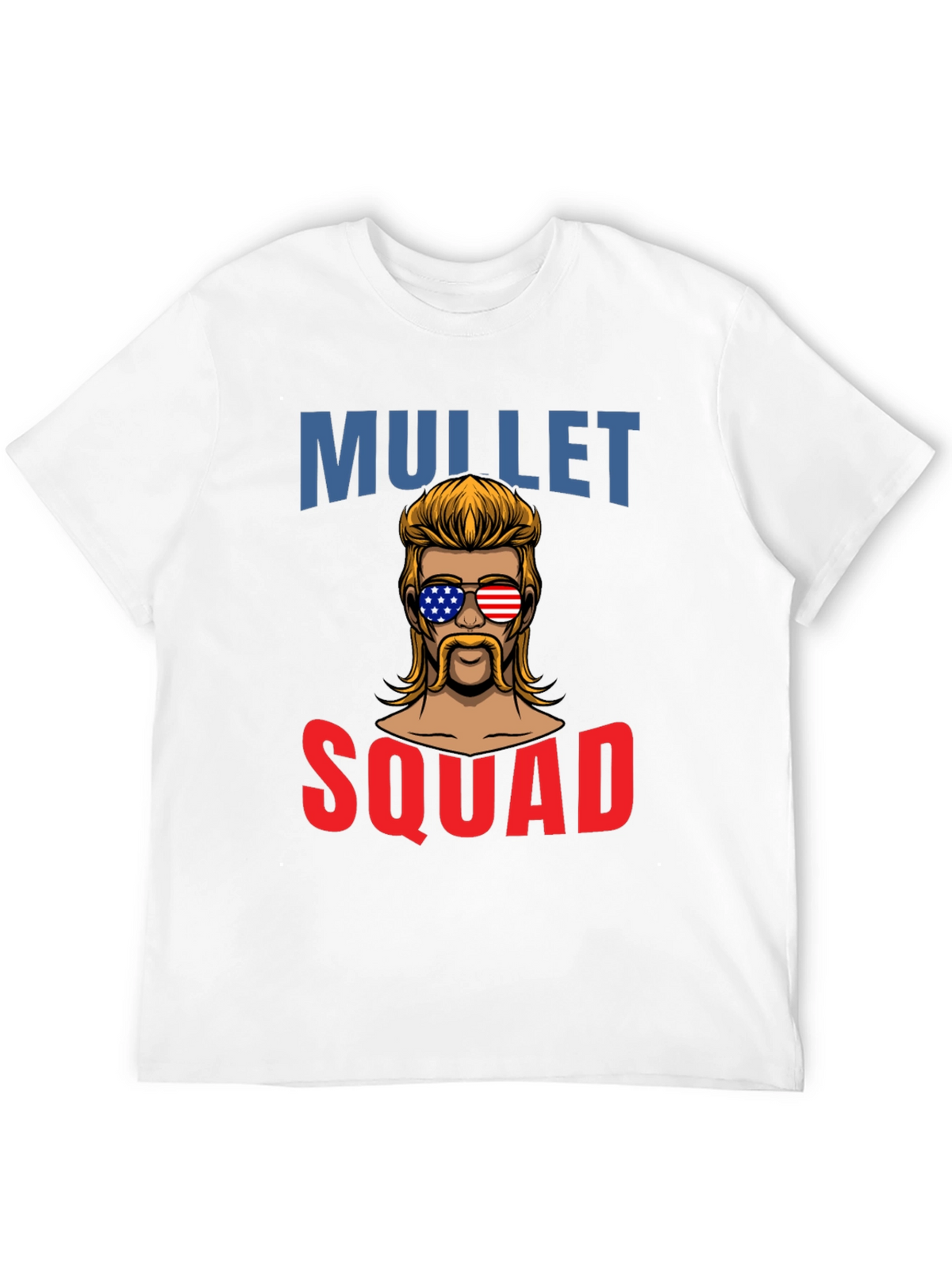 Mullet Squad T-Shirt - Patriotic Retro Design