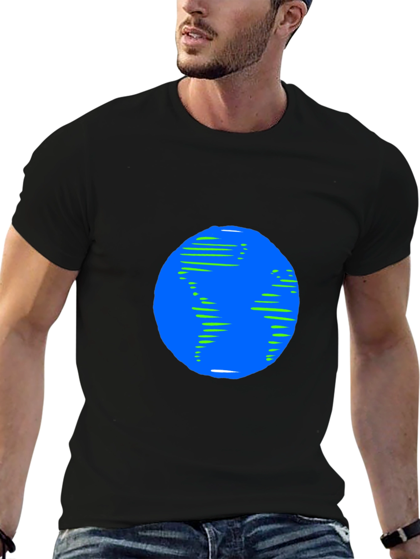 Earth Graphic Black T-Shirt