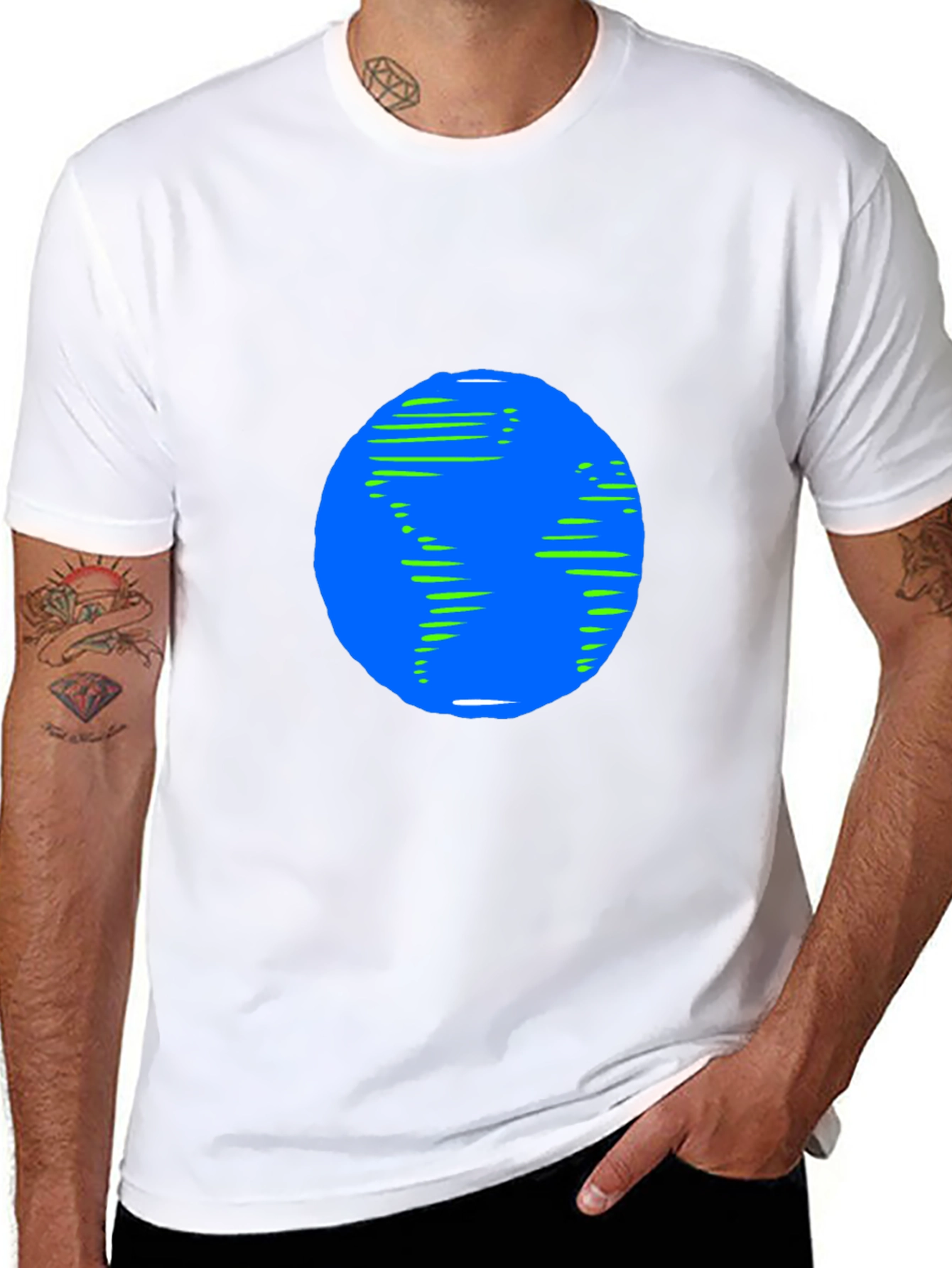 Earth Graphic Black T-Shirt