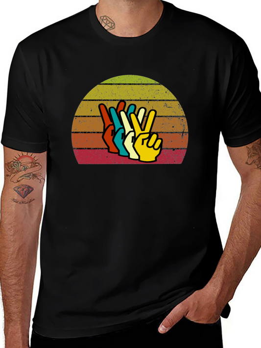 Retro Peace Sign T-Shirt - Vintage Style Graphic Tee