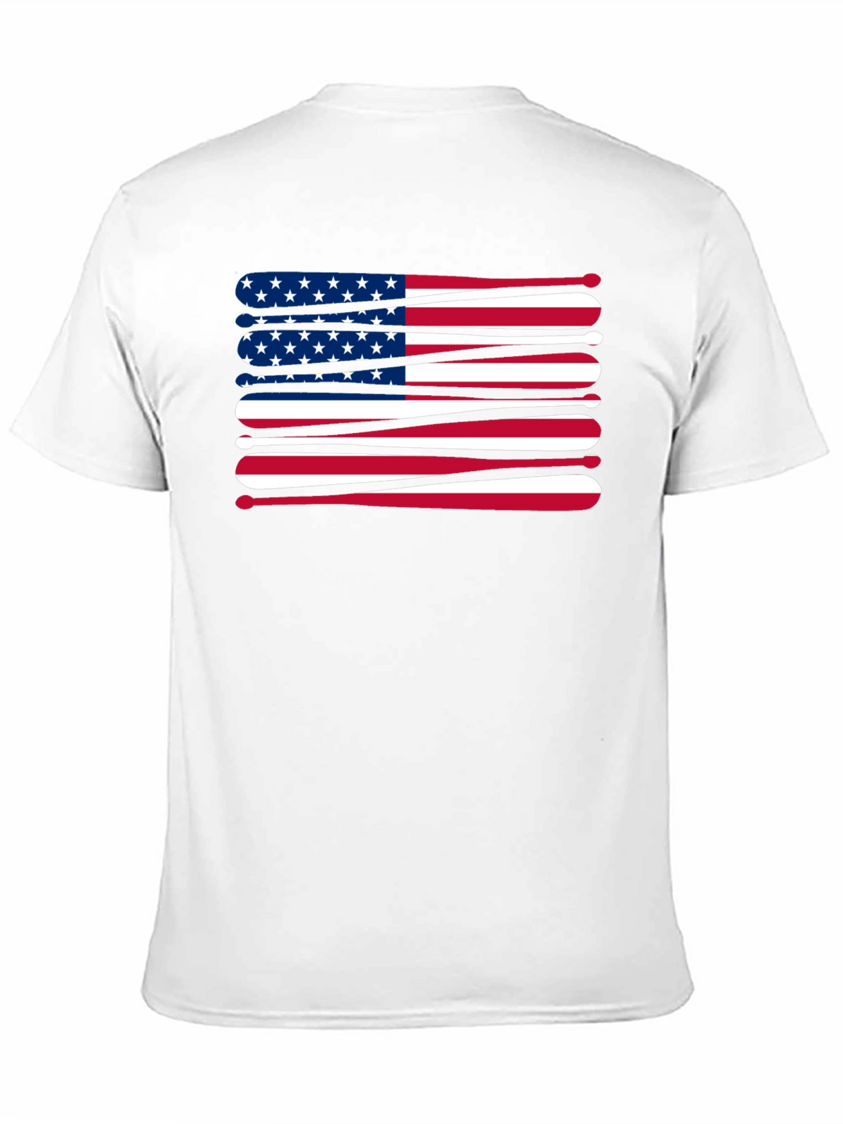 Patriotic Baseball Bats USA Flag Graphic T-Shirt